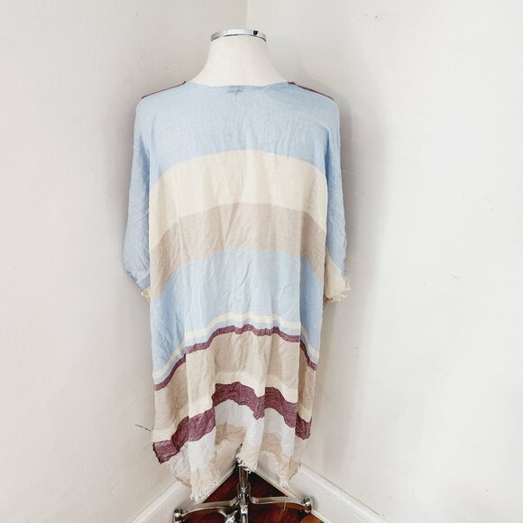 Unbranded Blue Red‎ Striped Wrap Women's One Size - Picture 2 of 3